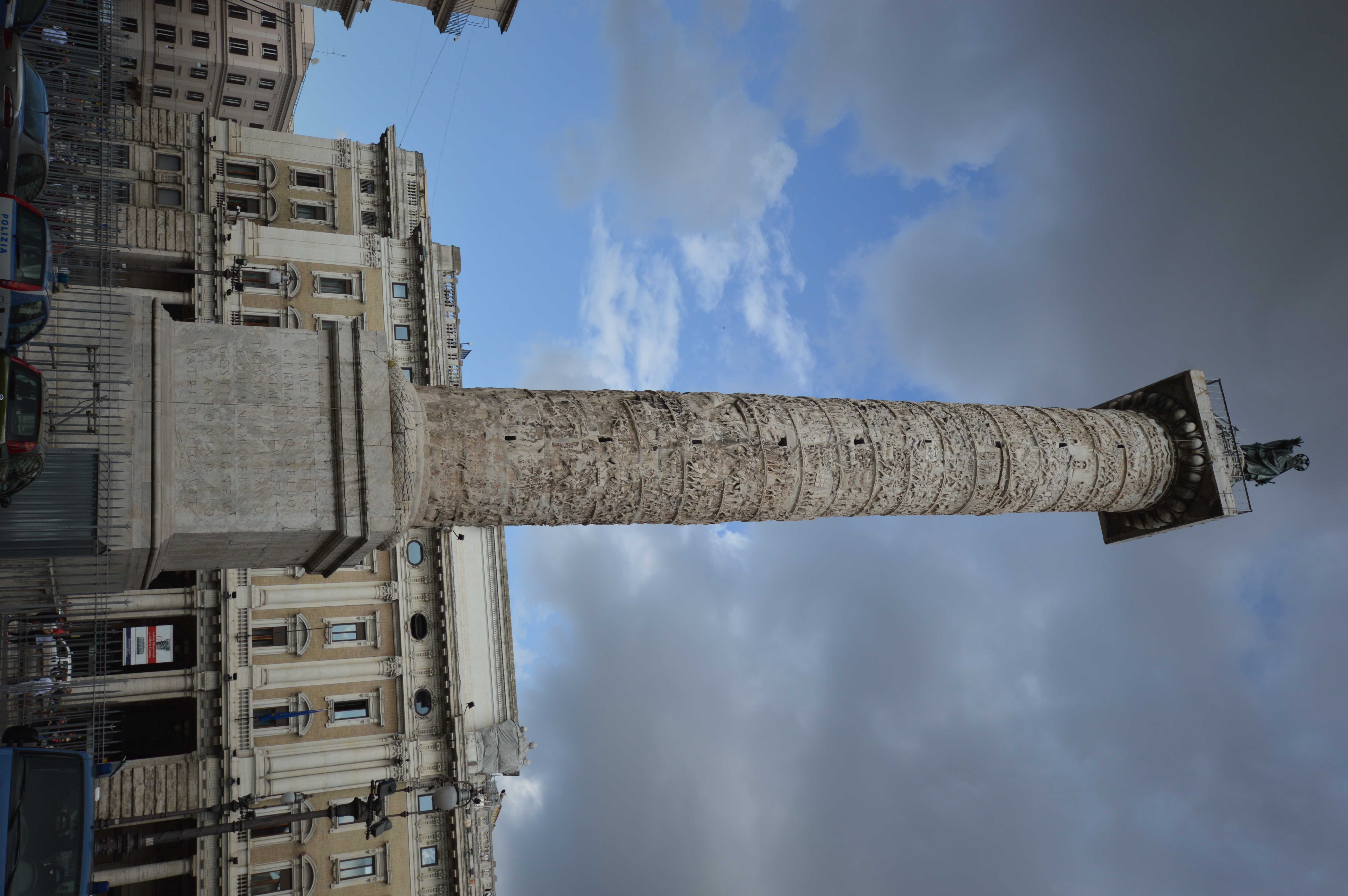 detailed carvings on the column