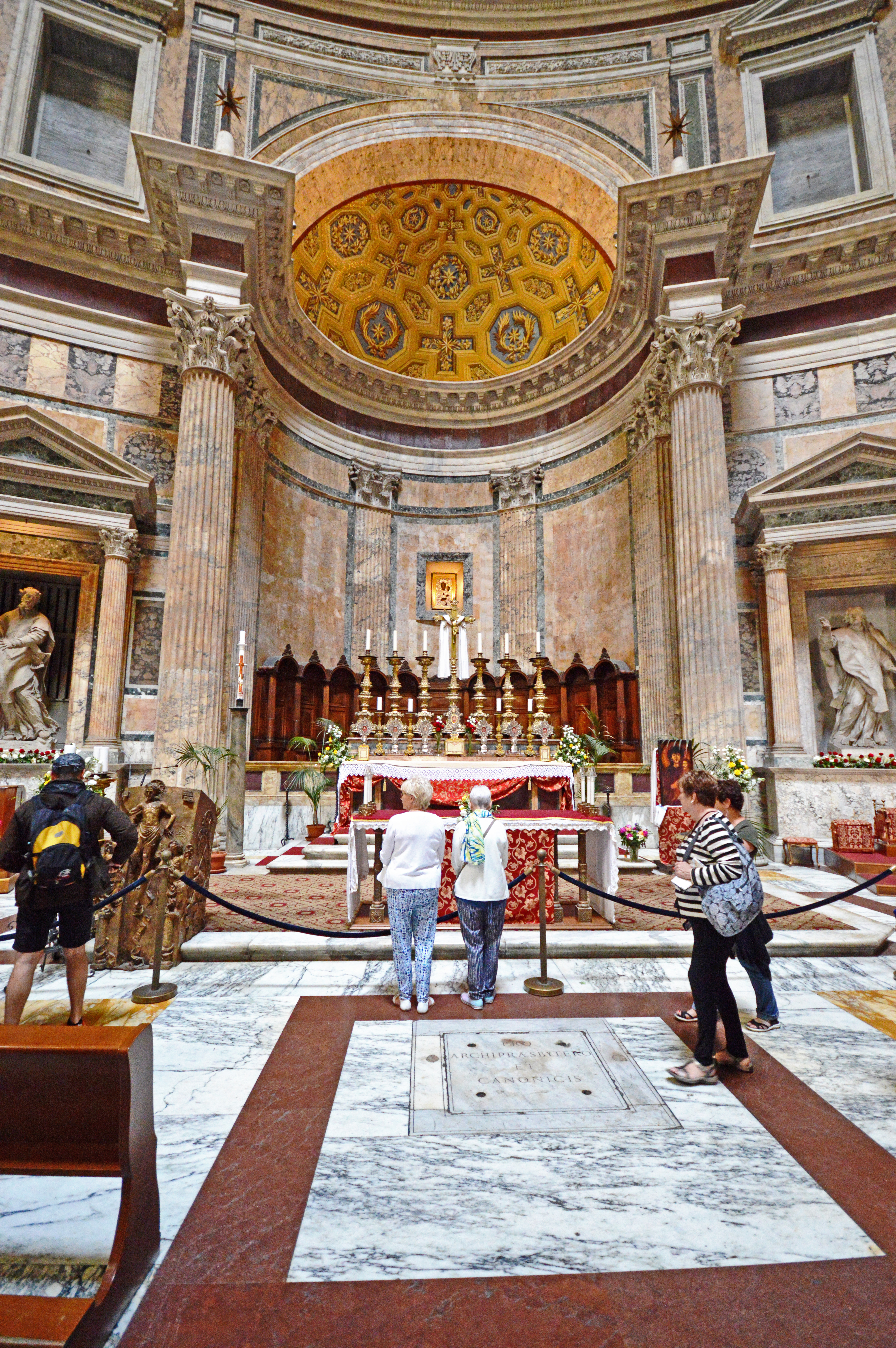 altar, adorned with candles