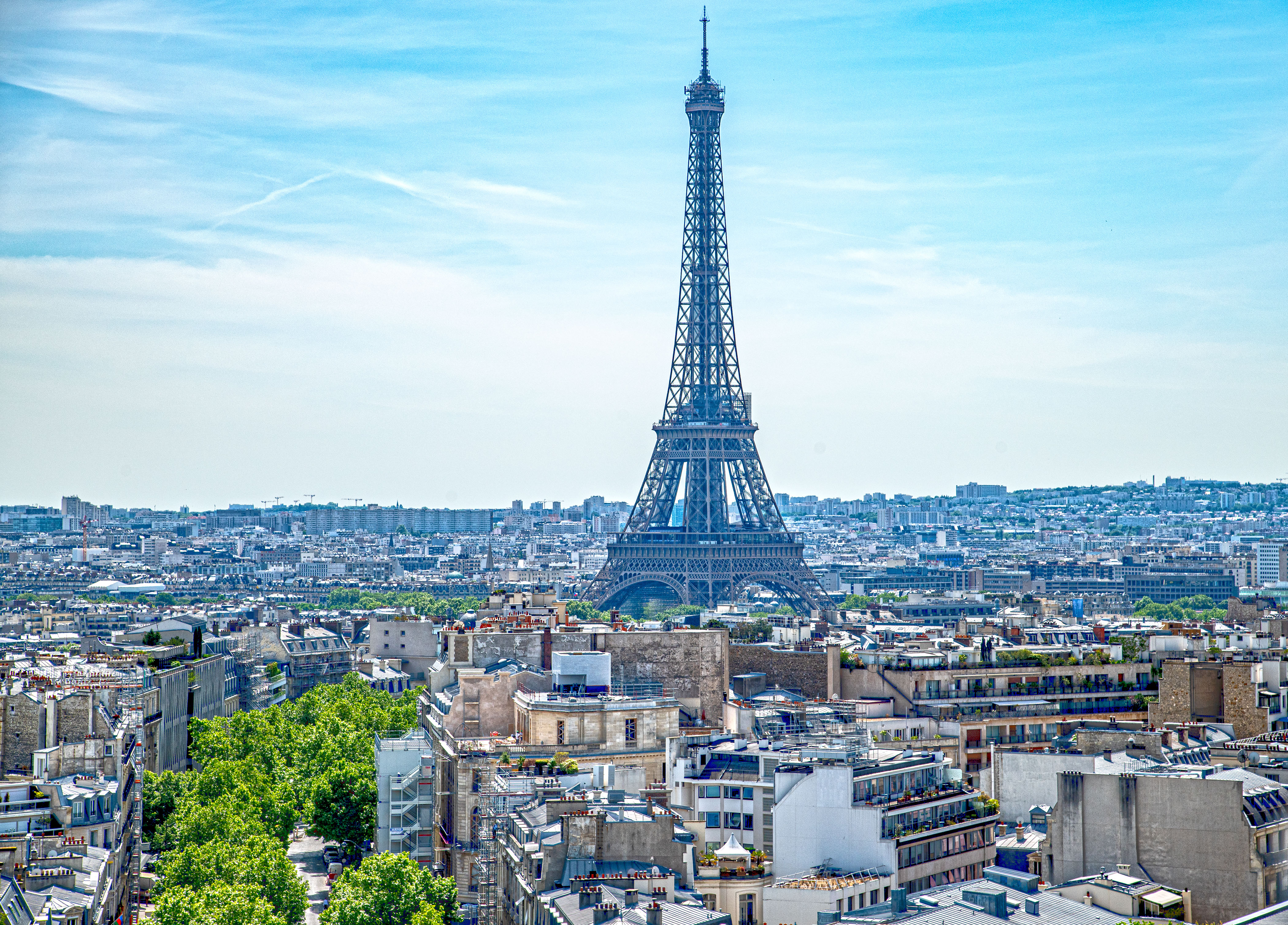 View from the top of Arc de Triomphe
