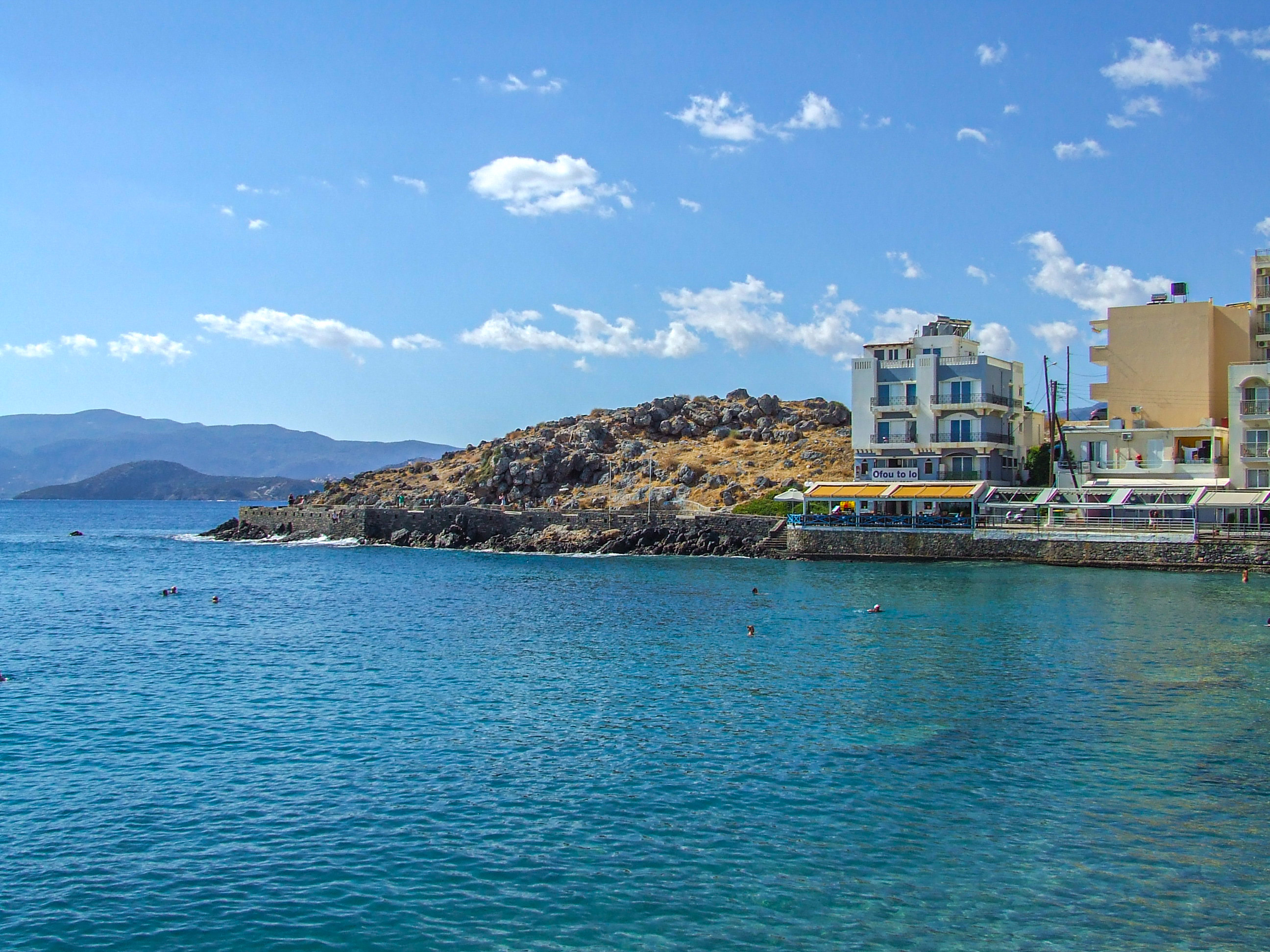 coastal scene with clear blue waters