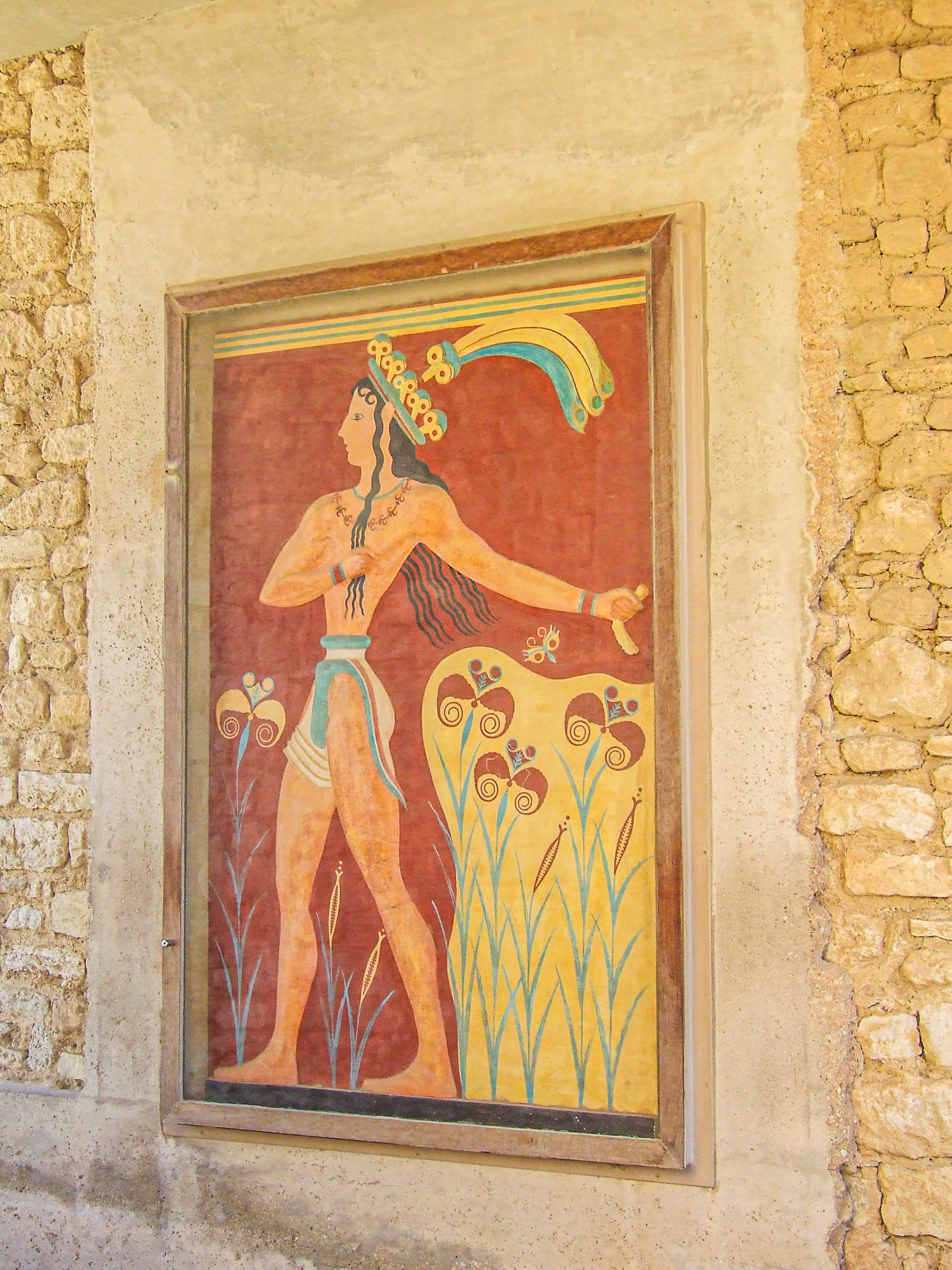 ancient fresco of Minoan origin