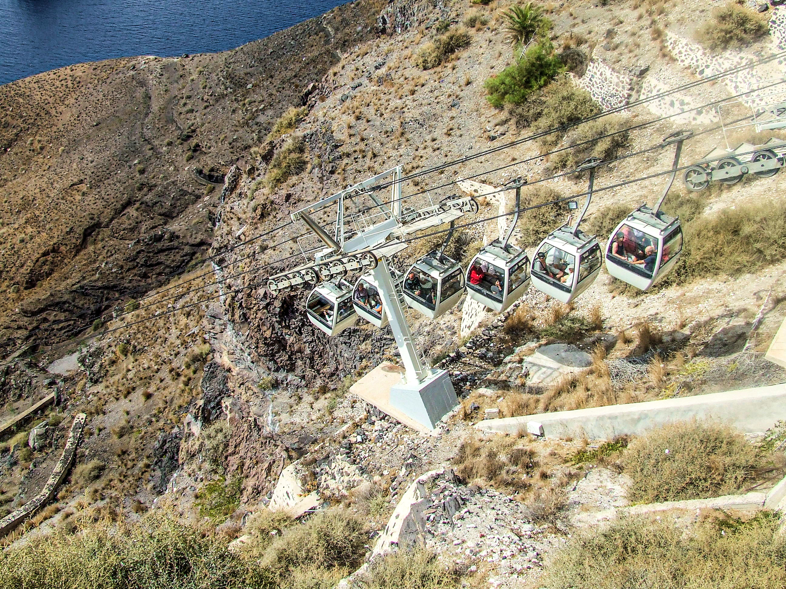 Cable Car from Fira to the Harbour