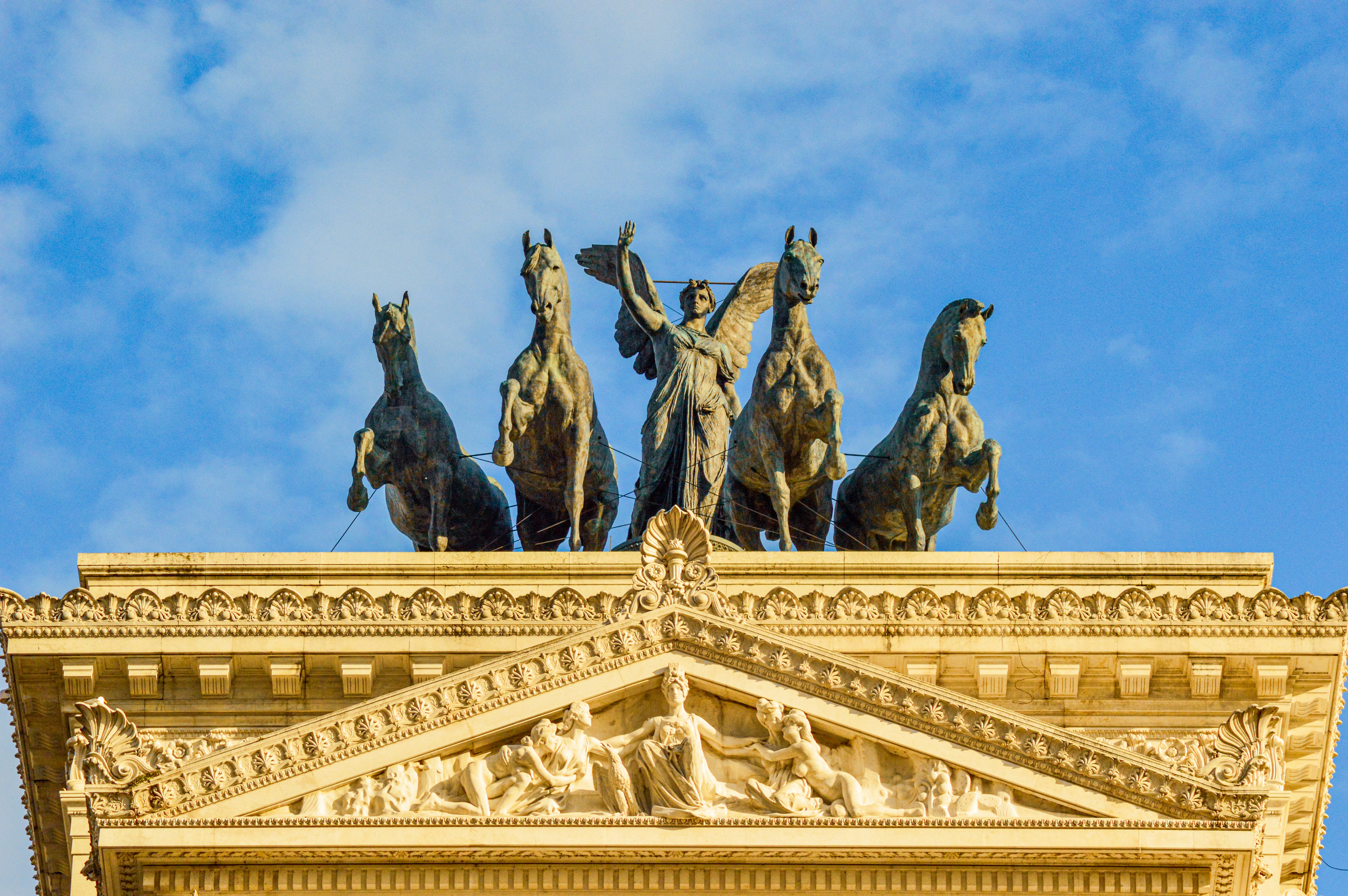 statue of a winged figure 