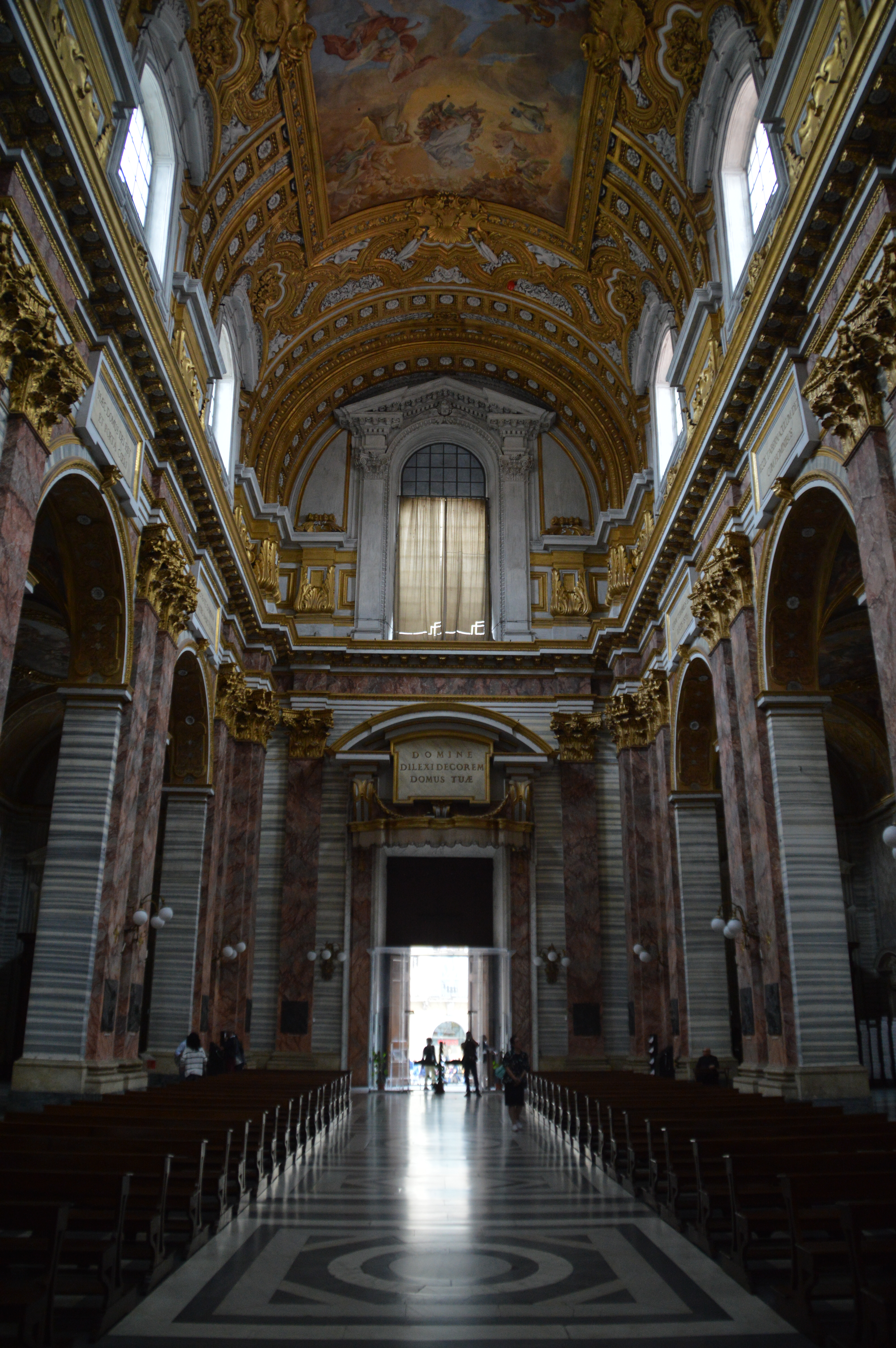 high, arched ceilings