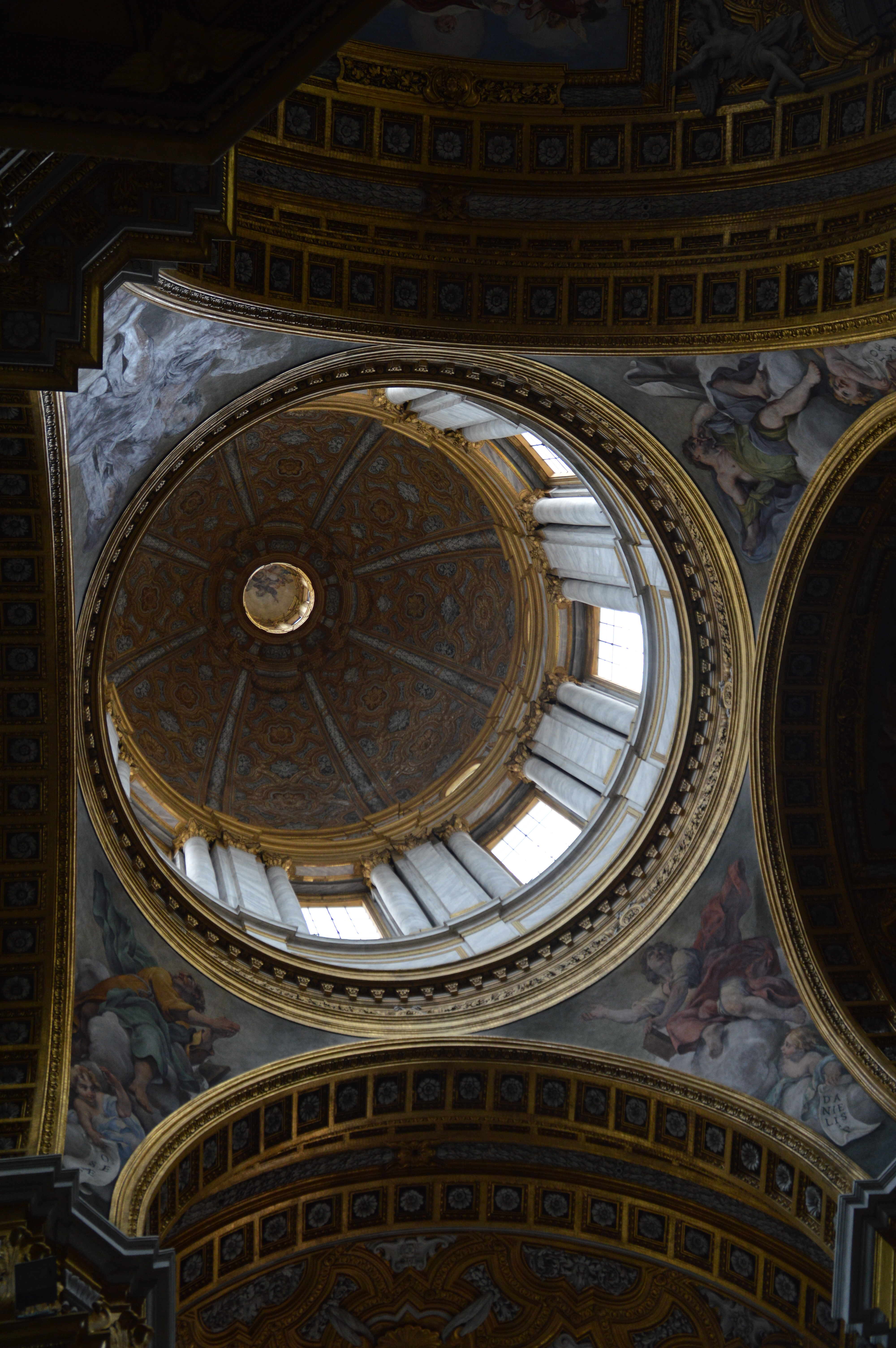 dome is adorned with intricate gold detailing and frescoes