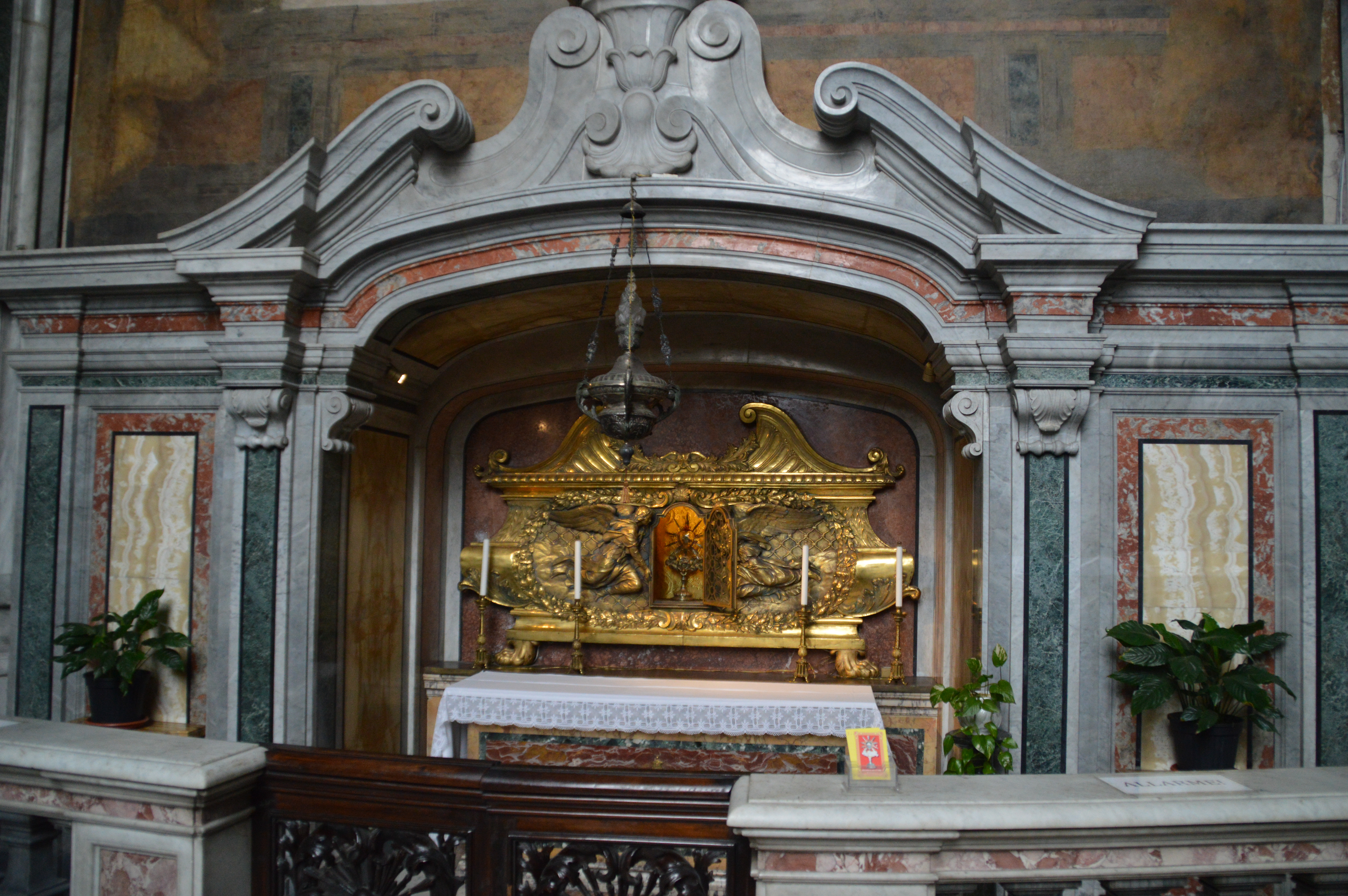 an ornate altar within a church