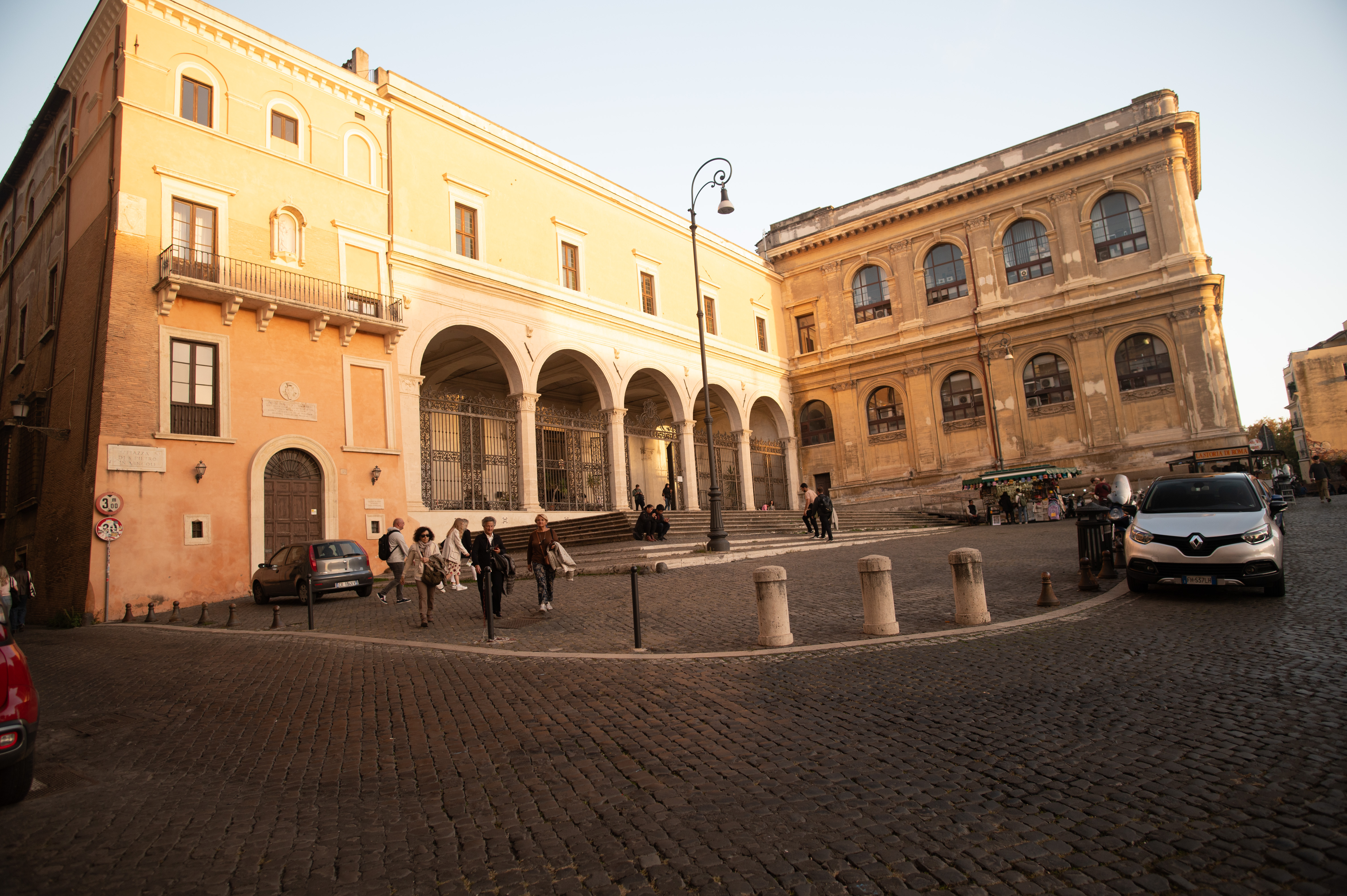 historic building with a yellowish facade