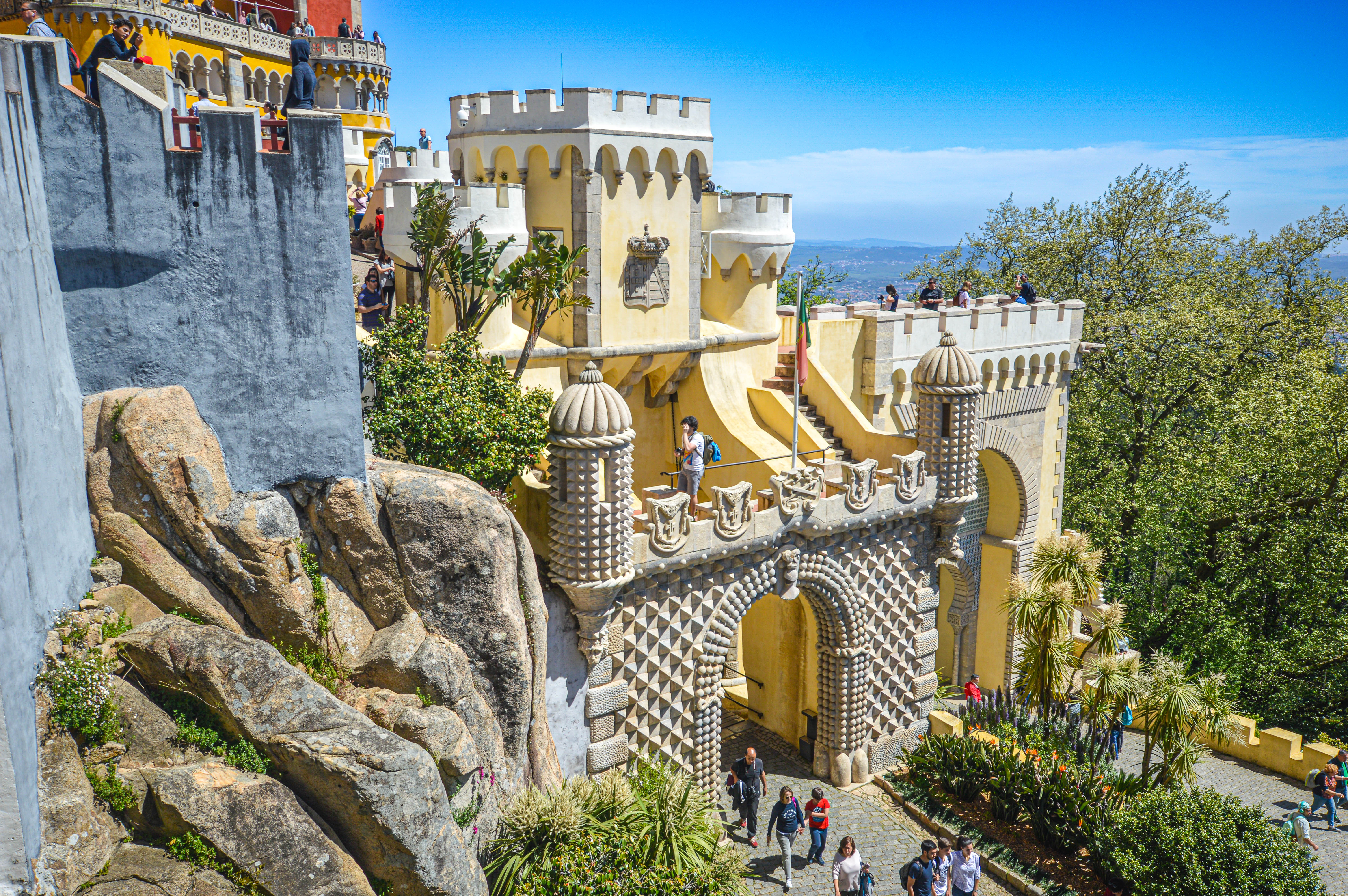 People milling around