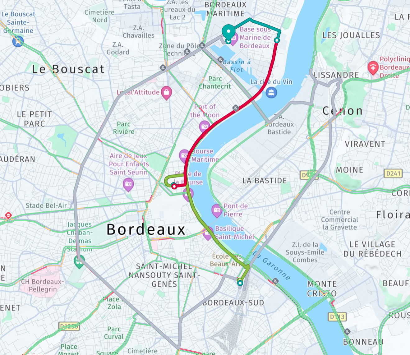 map of Bassins des Lumières