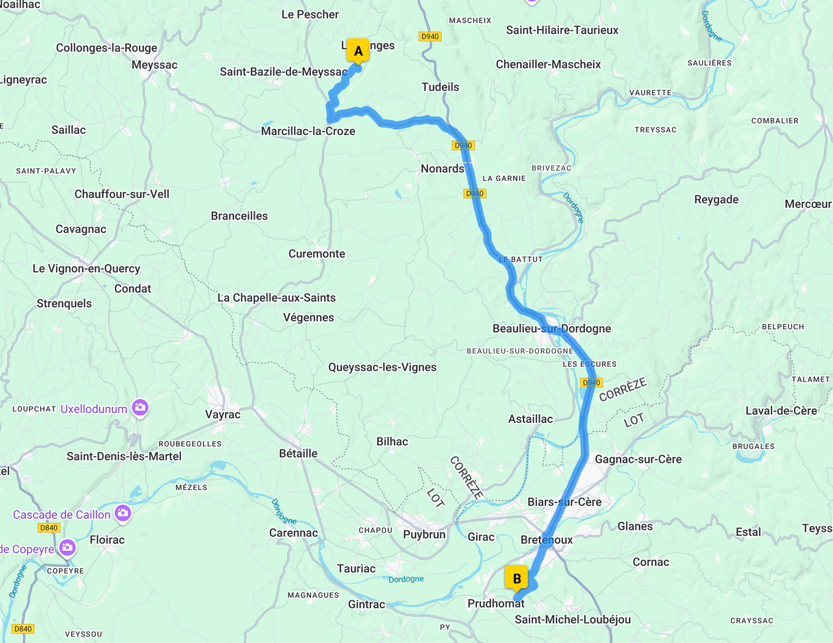 map of Château de Castelnau-Bretenoux