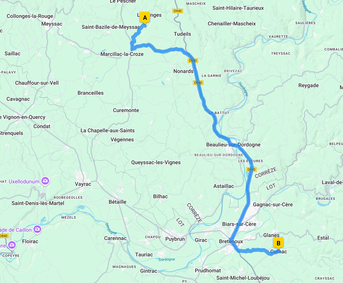 map of Cornac