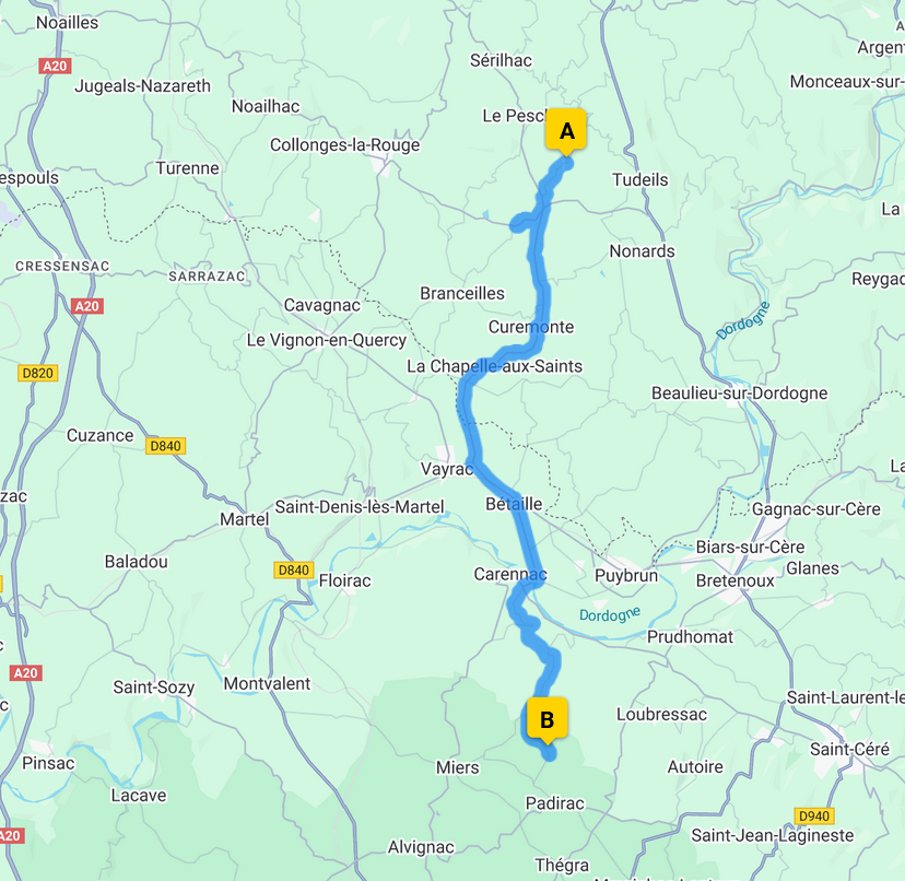 map of Gouffre de Padirac