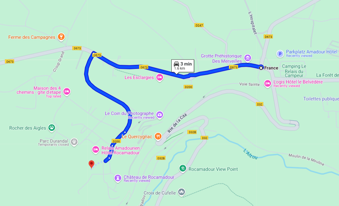 walk from chateaux to city