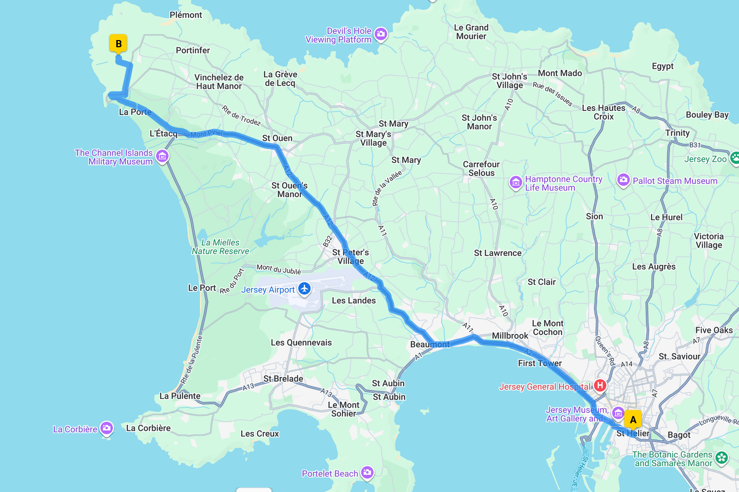 map for St Ouen