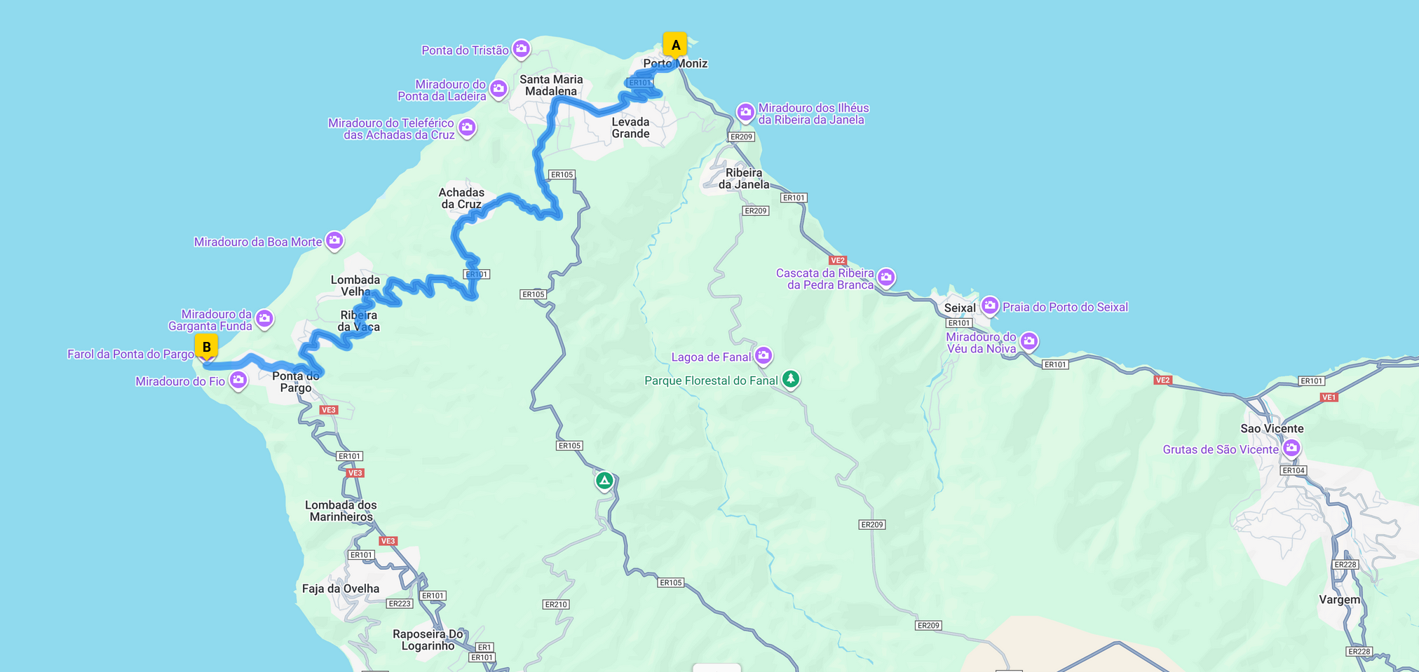 map for Miradouro Farol da Ponta do Pargo