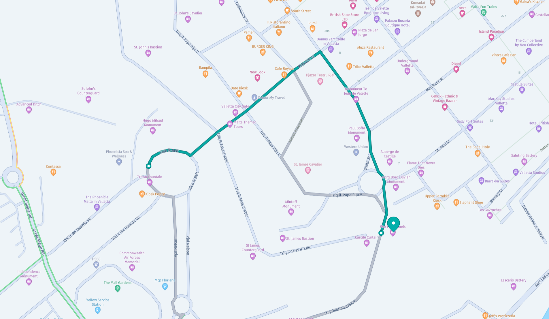 map for Lascaris War Rooms