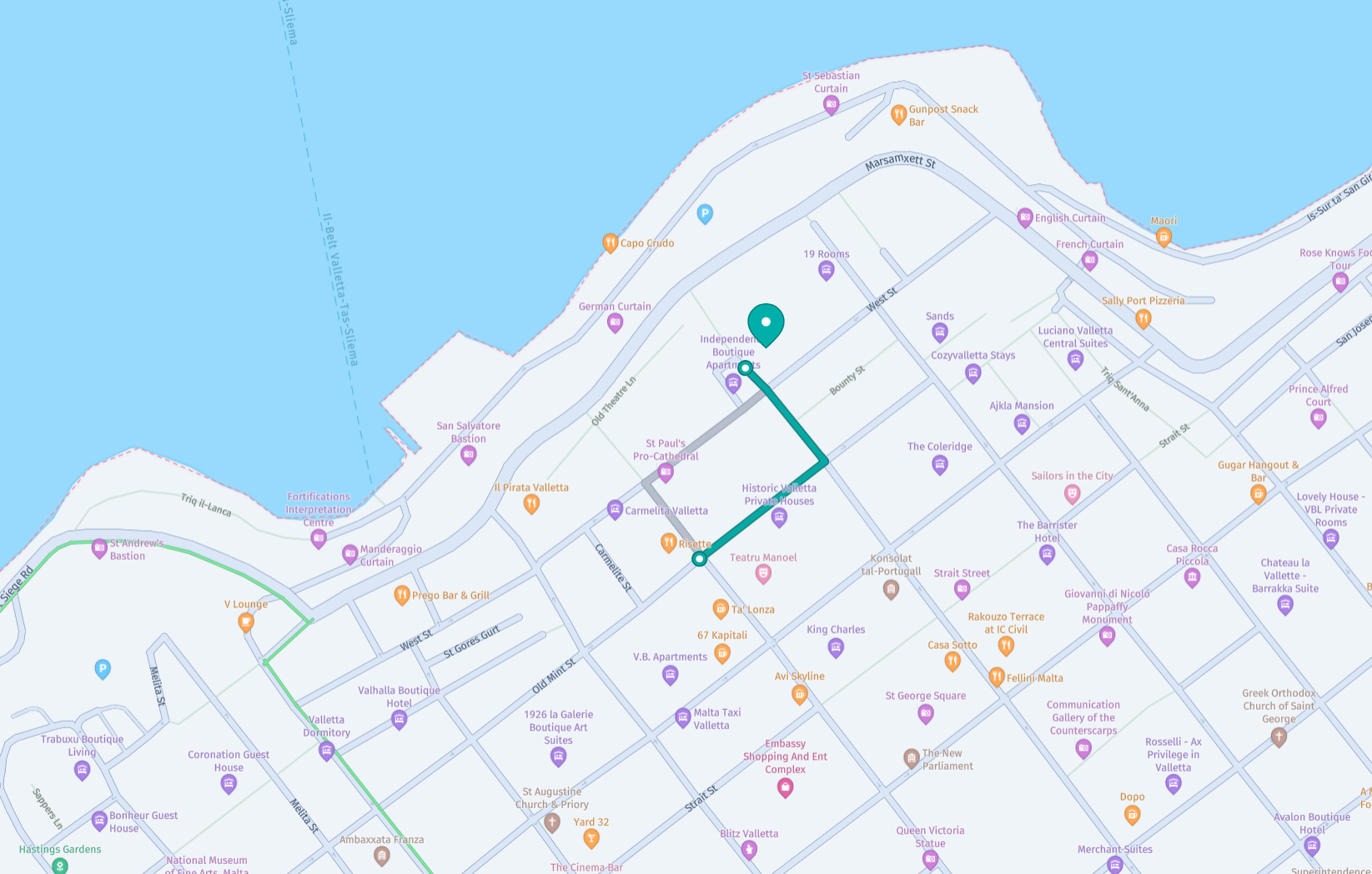 map for St. Paul's Cathedral