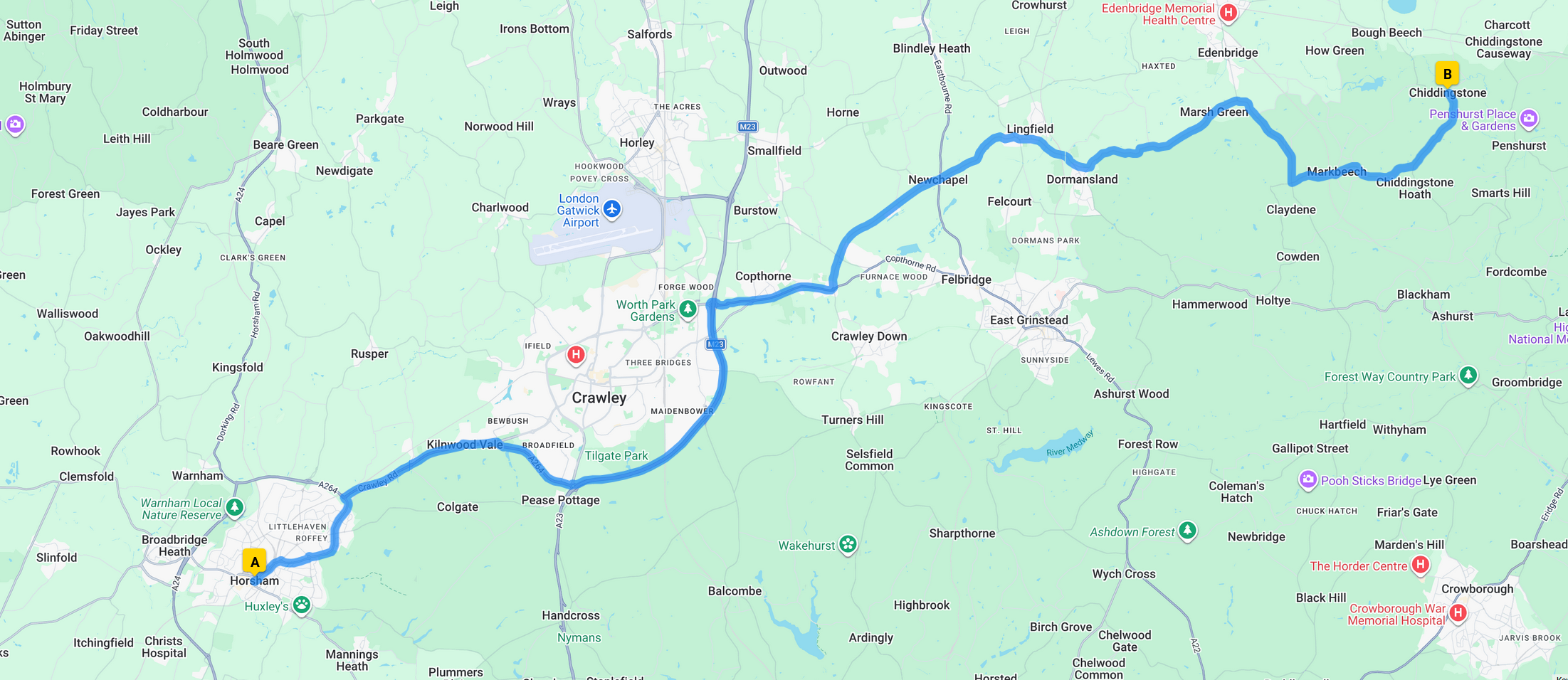 map for Chiddingstone
